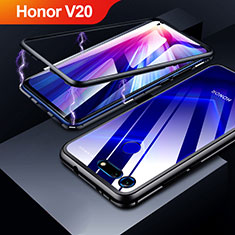 Coque Rebord Bumper Luxe Aluminum Metal Miroir Housse Etui pour Huawei Honor V20 Noir