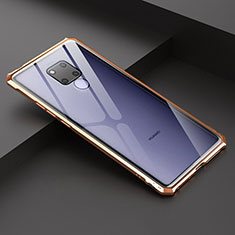 Coque Rebord Bumper Luxe Aluminum Metal Miroir Housse Etui pour Huawei Mate 20 X 5G Or