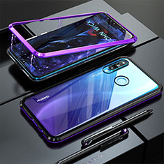 Coque Rebord Bumper Luxe Aluminum Metal Miroir Housse Etui pour Huawei Nova 4e Violet