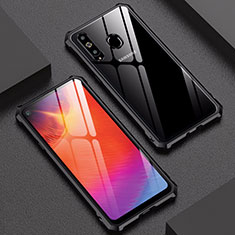 Coque Rebord Bumper Luxe Aluminum Metal Miroir Housse Etui pour Samsung Galaxy A8s SM-G8870 Noir