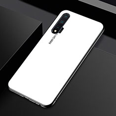 Coque Rebord Contour Silicone et Vitre Miroir Housse Etui Degrade Arc en Ciel H01 pour Huawei Nova 6 Blanc