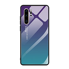 Coque Rebord Contour Silicone et Vitre Miroir Housse Etui Degrade Arc en Ciel H01 pour Huawei P30 Pro Colorful