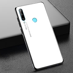 Coque Rebord Contour Silicone et Vitre Miroir Housse Etui Degrade Arc en Ciel H02 pour Huawei Honor 20 Lite Blanc