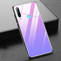 Coque Rebord Contour Silicone et Vitre Miroir Housse Etui Degrade Arc en Ciel H02 pour Huawei Honor 20i Violet