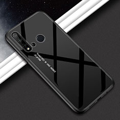 Coque Rebord Contour Silicone et Vitre Miroir Housse Etui Degrade Arc en Ciel H02 pour Huawei P20 Lite (2019) Noir