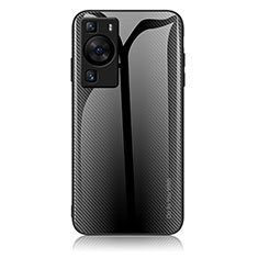 Coque Rebord Contour Silicone et Vitre Miroir Housse Etui Degrade Arc en Ciel JM1 pour Huawei P60 Pro Noir