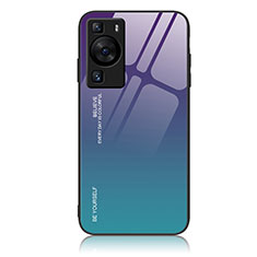 Coque Rebord Contour Silicone et Vitre Miroir Housse Etui Degrade Arc en Ciel JM2 pour Huawei P60 Pro Mixte