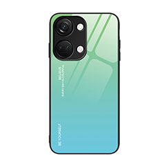 Coque Rebord Contour Silicone et Vitre Miroir Housse Etui Degrade Arc en Ciel JM2 pour OnePlus Ace 2V 5G Vert