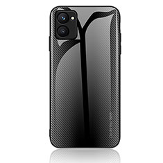 Coque Rebord Contour Silicone et Vitre Miroir Housse Etui Degrade Arc en Ciel JM2 pour Realme C33 (2023) Noir