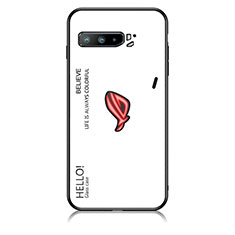 Coque Rebord Contour Silicone et Vitre Miroir Housse Etui Degrade Arc en Ciel LS1 pour Asus ROG Phone 3 Blanc