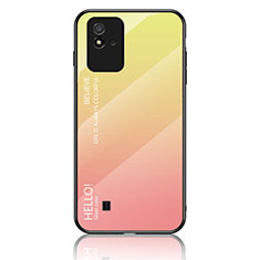 Coque Rebord Contour Silicone et Vitre Miroir Housse Etui Degrade Arc en Ciel LS1 pour Realme C11 (2021) Jaune