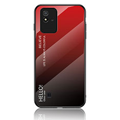 Coque Rebord Contour Silicone et Vitre Miroir Housse Etui Degrade Arc en Ciel LS1 pour Realme C11 (2021) Rouge