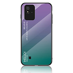 Coque Rebord Contour Silicone et Vitre Miroir Housse Etui Degrade Arc en Ciel LS1 pour Realme C20A Mixte