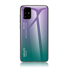 Coque Rebord Contour Silicone et Vitre Miroir Housse Etui Degrade Arc en Ciel LS1 pour Samsung Galaxy A51 5G Mixte