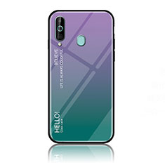 Coque Rebord Contour Silicone et Vitre Miroir Housse Etui Degrade Arc en Ciel LS1 pour Samsung Galaxy A60 Mixte