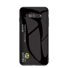 Coque Rebord Contour Silicone et Vitre Miroir Housse Etui Degrade Arc en Ciel LS1 pour Xiaomi Black Shark 5 RS 5G Noir