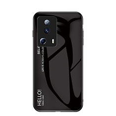 Coque Rebord Contour Silicone et Vitre Miroir Housse Etui Degrade Arc en Ciel LS1 pour Xiaomi Civi 2 5G Noir