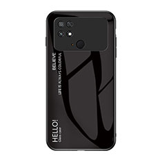 Coque Rebord Contour Silicone et Vitre Miroir Housse Etui Degrade Arc en Ciel LS1 pour Xiaomi Poco C40 Noir