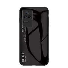 Coque Rebord Contour Silicone et Vitre Miroir Housse Etui Degrade Arc en Ciel LS1 pour Xiaomi Poco F4 5G Noir