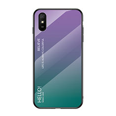 Coque Rebord Contour Silicone et Vitre Miroir Housse Etui Degrade Arc en Ciel LS1 pour Xiaomi Redmi 9i Mixte