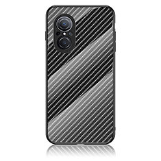 Coque Rebord Contour Silicone et Vitre Miroir Housse Etui Degrade Arc en Ciel LS2 pour Huawei Honor 50 SE 5G Noir