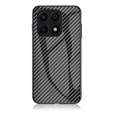 Coque Rebord Contour Silicone et Vitre Miroir Housse Etui Degrade Arc en Ciel LS2 pour Huawei Honor X6 5G Noir