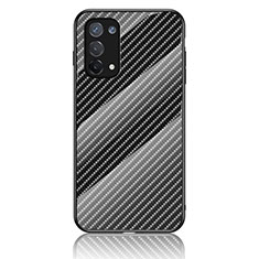 Coque Rebord Contour Silicone et Vitre Miroir Housse Etui Degrade Arc en Ciel LS2 pour OnePlus Nord N200 5G Noir