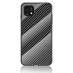 Coque Rebord Contour Silicone et Vitre Miroir Housse Etui Degrade Arc en Ciel LS2 pour Oppo A16K Noir