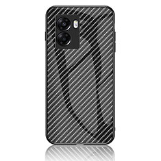 Coque Rebord Contour Silicone et Vitre Miroir Housse Etui Degrade Arc en Ciel LS2 pour Oppo K10 5G India Noir