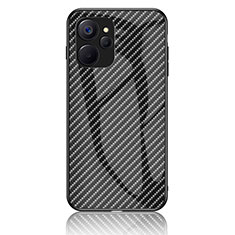 Coque Rebord Contour Silicone et Vitre Miroir Housse Etui Degrade Arc en Ciel LS2 pour Realme 10 5G Noir