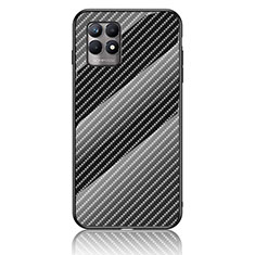 Coque Rebord Contour Silicone et Vitre Miroir Housse Etui Degrade Arc en Ciel LS2 pour Realme 8i Noir