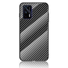 Coque Rebord Contour Silicone et Vitre Miroir Housse Etui Degrade Arc en Ciel LS2 pour Realme GT Neo 5G Noir