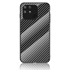 Coque Rebord Contour Silicone et Vitre Miroir Housse Etui Degrade Arc en Ciel LS2 pour Realme Narzo 50A Noir