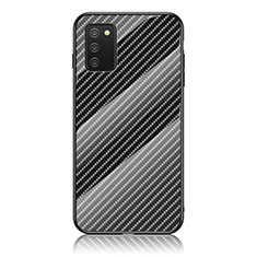 Coque Rebord Contour Silicone et Vitre Miroir Housse Etui Degrade Arc en Ciel LS2 pour Samsung Galaxy A02s Noir