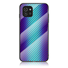 Coque Rebord Contour Silicone et Vitre Miroir Housse Etui Degrade Arc en Ciel LS2 pour Samsung Galaxy A03 Bleu