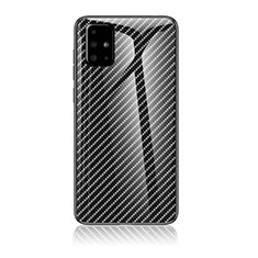 Coque Rebord Contour Silicone et Vitre Miroir Housse Etui Degrade Arc en Ciel LS2 pour Samsung Galaxy A71 4G A715 Noir