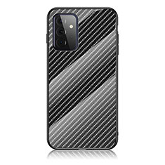 Coque Rebord Contour Silicone et Vitre Miroir Housse Etui Degrade Arc en Ciel LS2 pour Samsung Galaxy A72 4G Noir