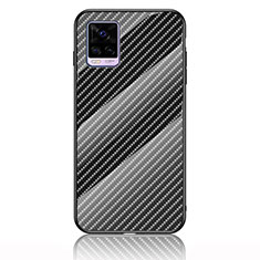 Coque Rebord Contour Silicone et Vitre Miroir Housse Etui Degrade Arc en Ciel LS2 pour Vivo V20 (2021) Noir