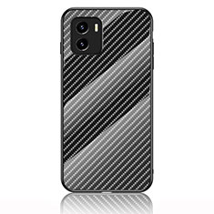 Coque Rebord Contour Silicone et Vitre Miroir Housse Etui Degrade Arc en Ciel LS2 pour Vivo Y10 t1 Noir