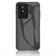 Coque Rebord Contour Silicone et Vitre Miroir Housse Etui Degrade Arc en Ciel LS2 pour Vivo Y11 (2023) Noir