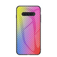 Coque Rebord Contour Silicone et Vitre Miroir Housse Etui Degrade Arc en Ciel LS2 pour Xiaomi Black Shark 4 5G Rose