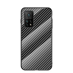 Coque Rebord Contour Silicone et Vitre Miroir Housse Etui Degrade Arc en Ciel LS2 pour Xiaomi Mi 10T 5G Noir