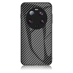 Coque Rebord Contour Silicone et Vitre Miroir Housse Etui Degrade Arc en Ciel LS2 pour Xiaomi Mi 13 Ultra 5G Noir