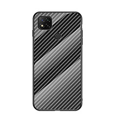 Coque Rebord Contour Silicone et Vitre Miroir Housse Etui Degrade Arc en Ciel LS2 pour Xiaomi POCO C3 Noir