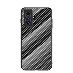 Coque Rebord Contour Silicone et Vitre Miroir Housse Etui Degrade Arc en Ciel LS2 pour Xiaomi Poco F4 GT 5G Noir