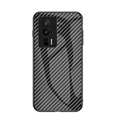 Coque Rebord Contour Silicone et Vitre Miroir Housse Etui Degrade Arc en Ciel LS2 pour Xiaomi Poco F5 Pro 5G Noir