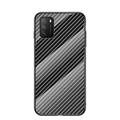 Coque Rebord Contour Silicone et Vitre Miroir Housse Etui Degrade Arc en Ciel LS2 pour Xiaomi Poco M3 Noir