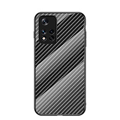 Coque Rebord Contour Silicone et Vitre Miroir Housse Etui Degrade Arc en Ciel LS2 pour Xiaomi Poco M4 Pro 5G Noir