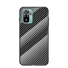 Coque Rebord Contour Silicone et Vitre Miroir Housse Etui Degrade Arc en Ciel LS2 pour Xiaomi Poco M5S Noir