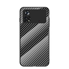 Coque Rebord Contour Silicone et Vitre Miroir Housse Etui Degrade Arc en Ciel LS2 pour Xiaomi Poco X4 Pro 5G Noir